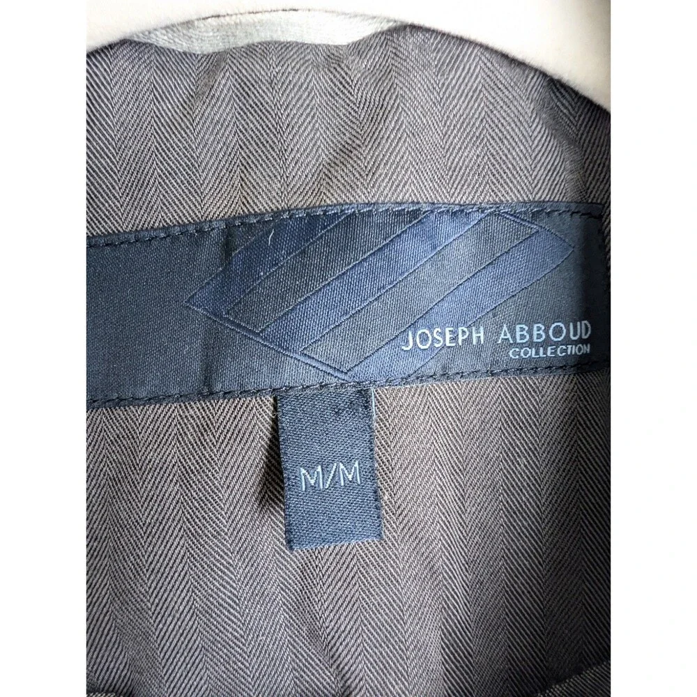 Joseph Abboud Collection Gray Wool Blend Safari Jacket Sport Coat Blazer Size M